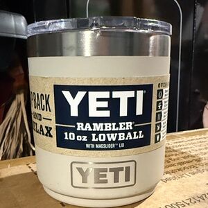 YETI Rambler Lowball in Cream and Silver